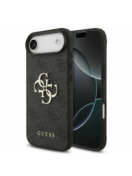 Guess Guess PU 4G Metal Logo Rückseitenschutz für iPhone Air Grau