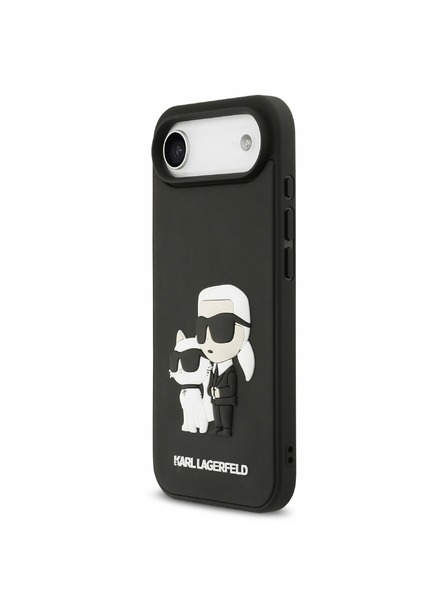 Karl Lagerfeld Karl Lagerfeld 3D Rubber Karl and Choupette Rückseitenschutz für iPhone Air Schwarz