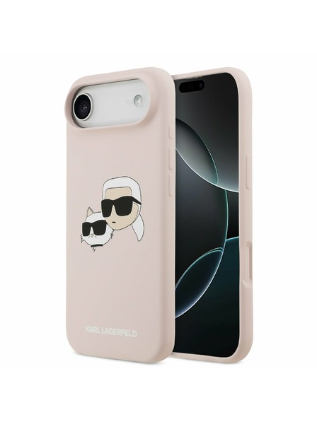 Karl Lagerfeld Karl Lagerfeld Liquid Silicone Double Heads MagSafe Rückseitenschutz für iPhone Air Rosa
