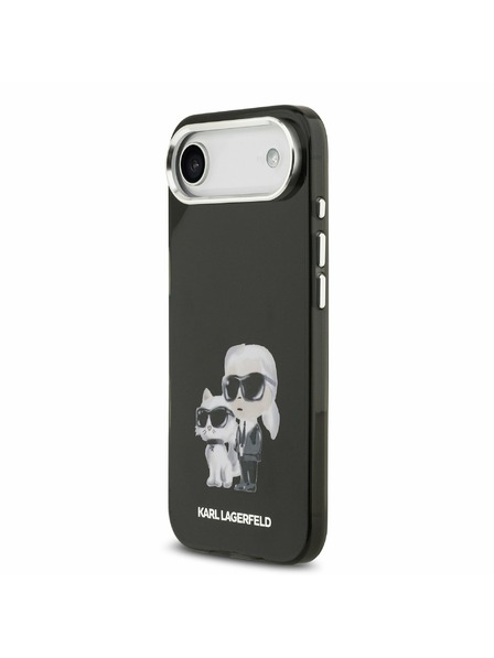 Karl Lagerfeld Karl Lagerfeld IML Aquarelle Karl and Choupette Rückseite für iPhone Air Schwarz