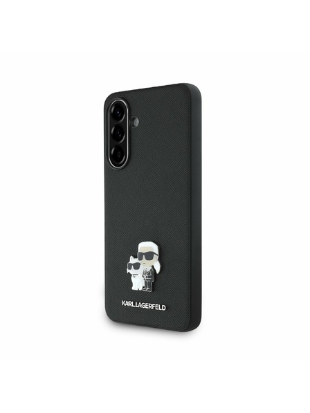 Karl Lagerfeld Karl Lagerfeld PU Saffiano Metal Karl and Choupette Rückseite für Samsung Galaxy A36 Schwarz