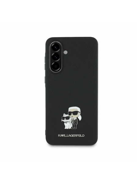 Karl Lagerfeld Karl Lagerfeld PU Saffiano Metal Karl and Choupette Rückseite für Samsung Galaxy A36 Schwarz