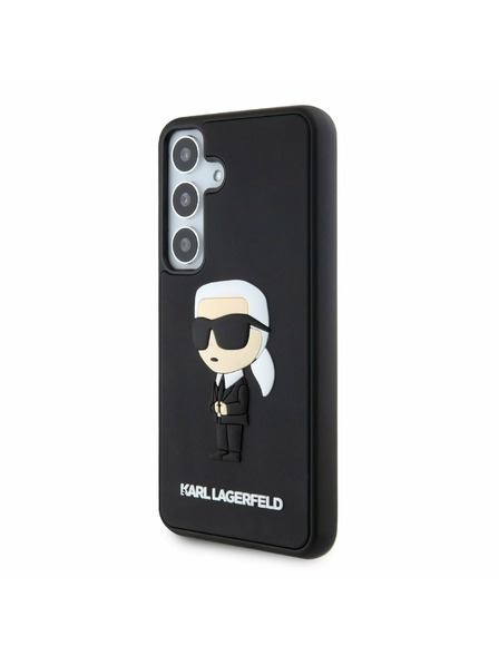 Karl Lagerfeld Karl Lagerfeld 3D Rubber Ikonik Rückseite für Samsung Galaxy S24 Schwarz