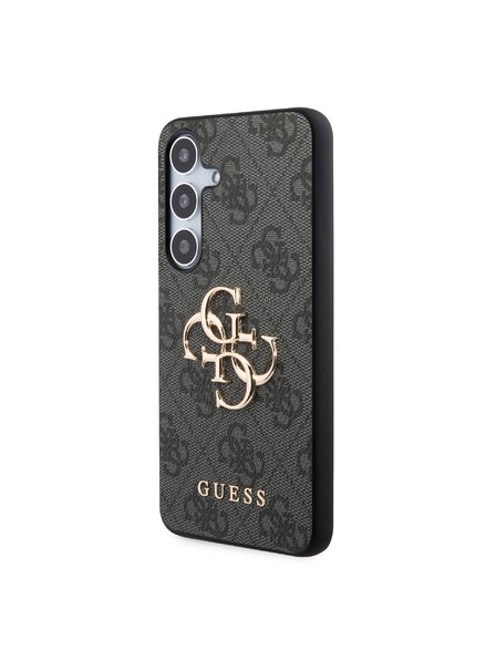 Guess Guess PU 4G Metal Logo Rückseitenschutz für Samsung Galaxy S24+ Grau