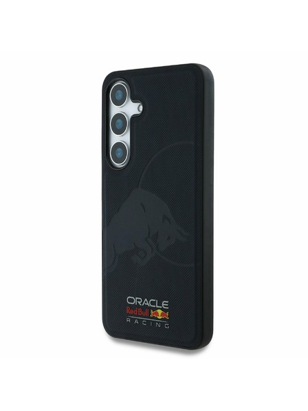 Red Bull Red Bull Leder Mesh Geprägtes Logo MagSafe Rückseitenschutz für Samsung Galaxy S25 Marineblau