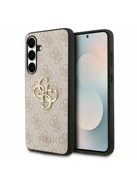 Guess Guess PU 4G Metal Logo Rückseitenschutz für Samsung Galaxy S25 FE Rosa