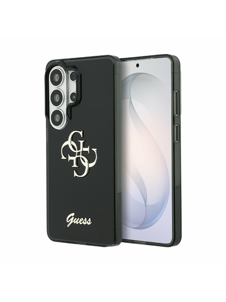 Guess Guess IML 4G Script Metal Logo Rückseitenschutz für Samsung Galaxy 26 Ultra Schwarz