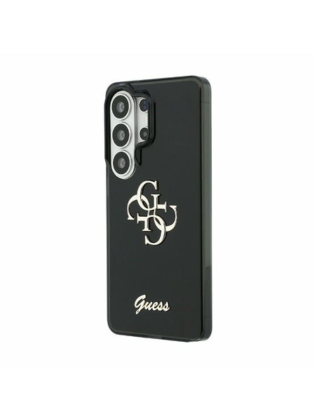 Guess Guess IML 4G Script Metal Logo Rückseitenschutz für Samsung Galaxy 26 Ultra Schwarz