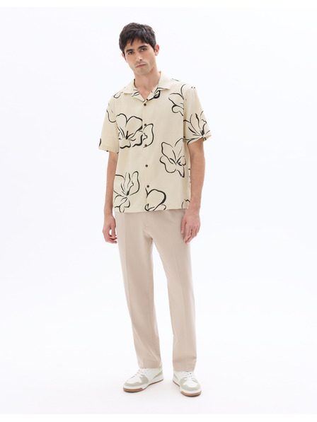 Celio Leinenhemd Naflori mit Kurzarm