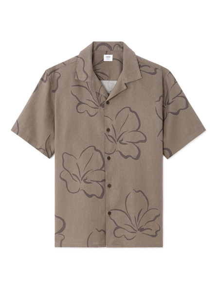 Celio Leinenhemd Naflori mit Kurzarm