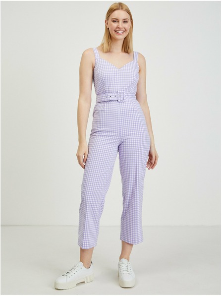 Orsay Hellvioletter Damen Overall kariert ORSAY Alabama