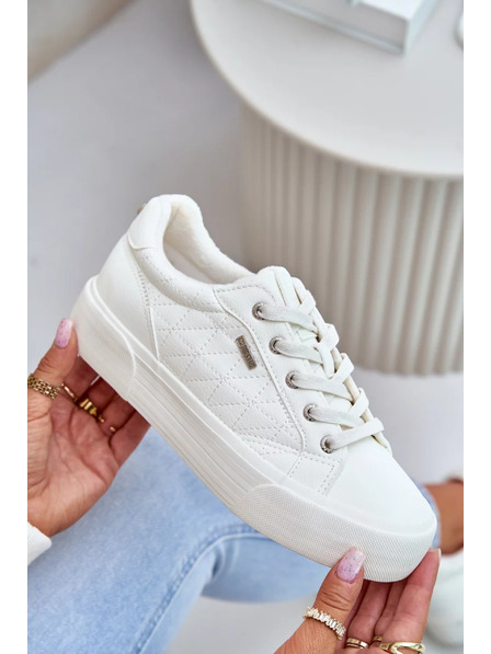 BIG STAR SHOES Damen-Sneaker auf Plattform gefüttert Big Star – weiß