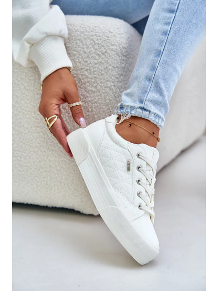 BIG STAR SHOES Damen-Sneaker auf Plattform gefüttert Big Star – weiß