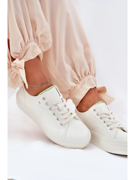 BIG STAR SHOES Damen-Sneaker auf Plattform aus ECO-Leder Big Star – weiß