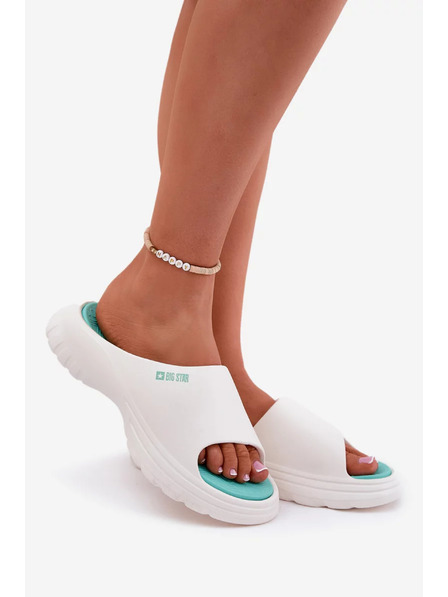 BIG STAR SHOES Damen-Schaumstoff-Pantoffeln Big Star – weiß