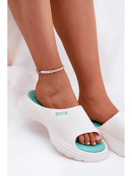 BIG STAR SHOES Damen-Schaumstoff-Pantoffeln Big Star – weiß