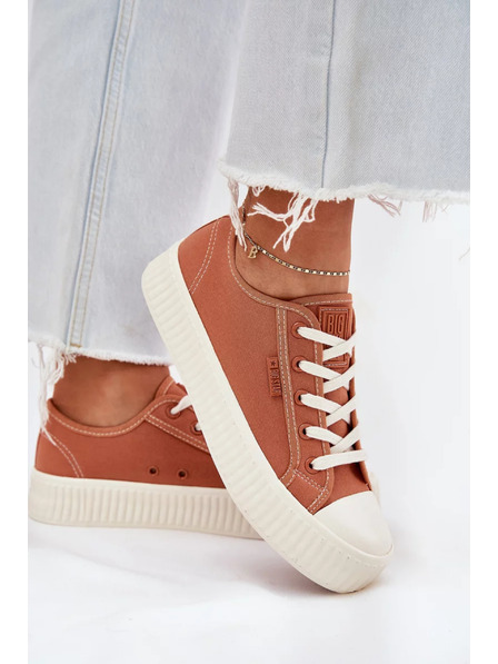BIG STAR SHOES Damen-Leinwand-Sneaker auf Plattform Big Star – orange