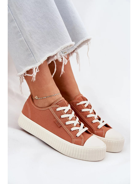 BIG STAR SHOES Damen-Leinwand-Sneaker auf Plattform Big Star – orange