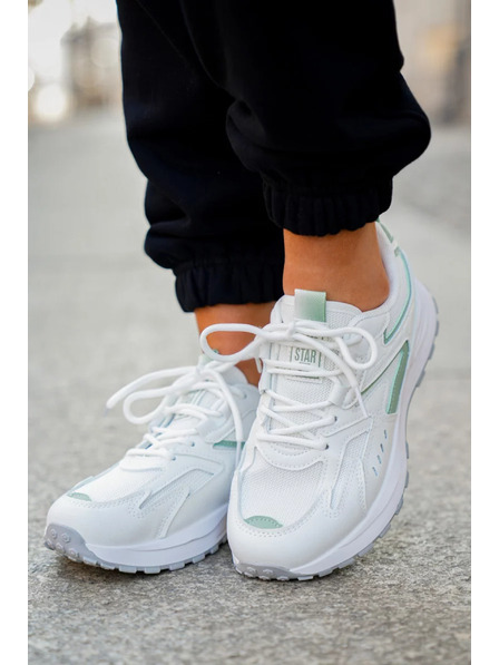 BIG STAR SHOES Damen-Sportschuhe Big Star HI-POLY SYSTEM – weiß/mint