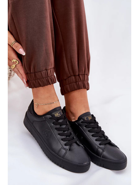 BIG STAR SHOES Damen-Niedrige Sneaker aus ECO-Leder Big Star – schwarz