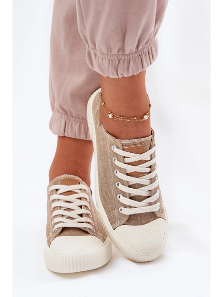 BIG STAR SHOES Damen-Textil-Sneaker Big Star – beige