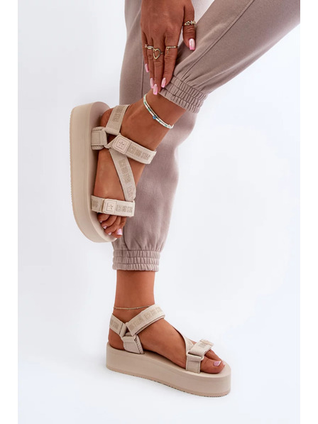 BIG STAR SHOES Damen-Plateau-Sandalen Big Star - Beige