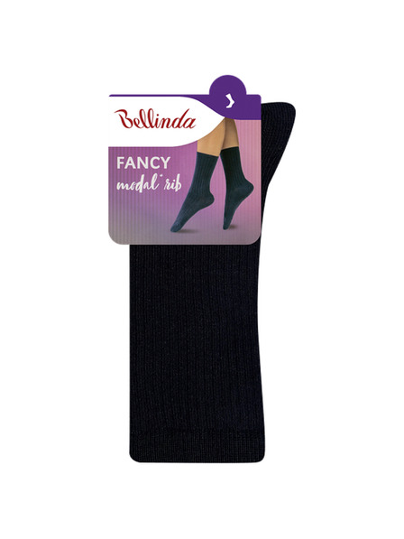 Bellinda FANCY RIB MODAL SOCKS - Damensocken aus Modal - schwarz