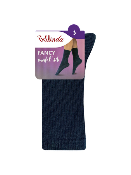 Bellinda FANCY RIB MODAL SOCKS - Damensocken aus Modal - blau