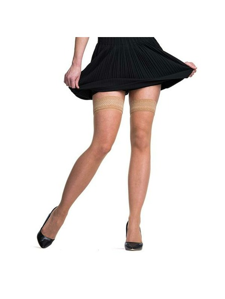 Bellinda FASCINATION UP 15 DEN - Selbsthaltende Strümpfe - bernstein