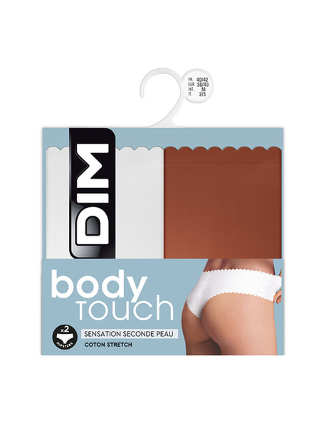 DIM DIM BODY TOUCH HIPSTER 2x - Damenhöschen 2er-Pack - ziegelrot - weiß