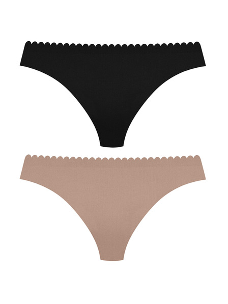 DIM DIM BODY TOUCH HIPSTER 2x - Damenhöschen 2er-Pack - schwarz - beige