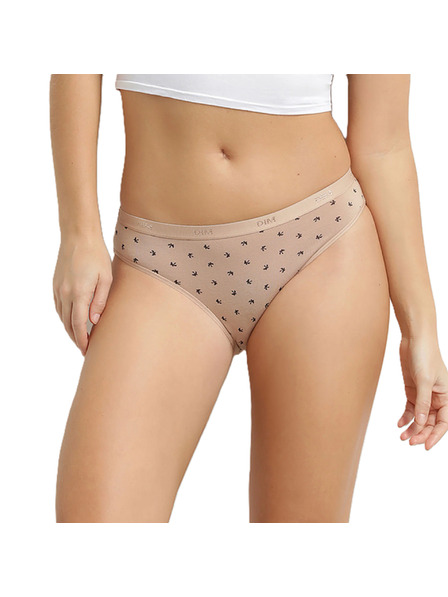 DIM DIM LES POCKETS COTTON SLIP 3x - Damen-Baumwollslip 3er-Pack - weiß - hellbraun - schwarz