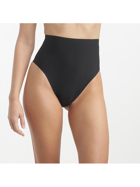 DIM DIM INVISIBLE MID WAIST THONG - Damen-Tanga mit höherem Bund - schwarz