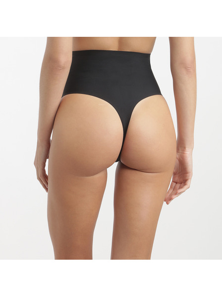 DIM DIM INVISIBLE MID WAIST THONG - Damen-Tanga mit höherem Bund - schwarz