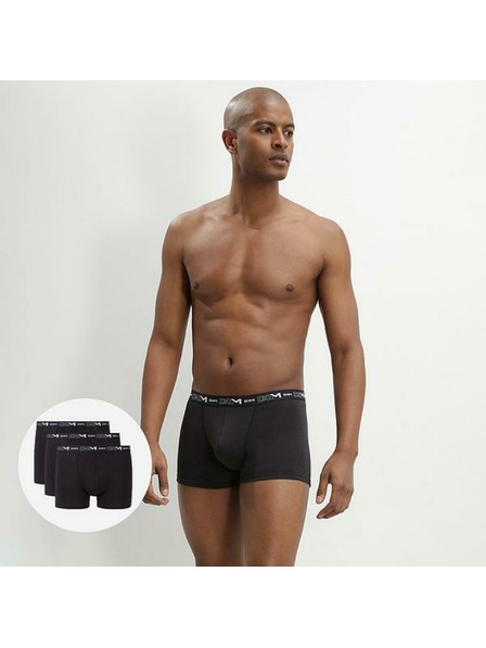 DIM DIM COTTON STRETCH BOXER 3x - Herren Boxershorts 3er-Pack - schwarz