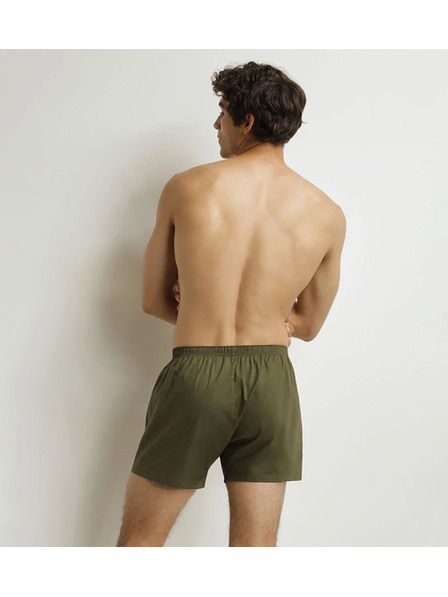 DIM DIM COTTON STRETCH LOOSE BOXER 2x - Herren lockere Boxershorts 2er-Pack - grau - grün