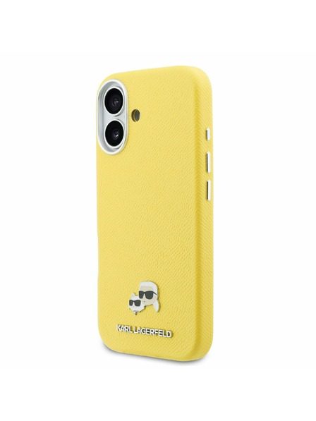 Karl Lagerfeld Karl Lagerfeld PU Karl and Choupette Heads Pins MagSafe Rückseite für iPhone 17 Gelb