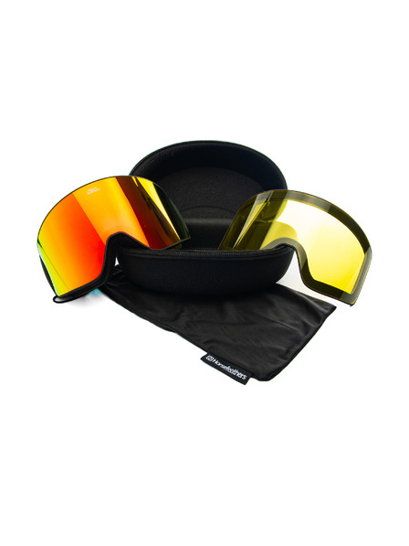Horsefeathers Snowboard-Brille Lynx - black/mirror red