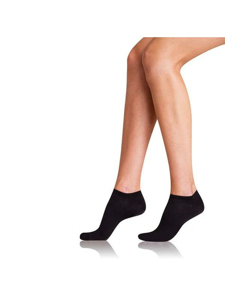 Bellinda COTTON IN-SHOE SOCKS 2x - Damen Kurzsocken 2er Pack - schwarz