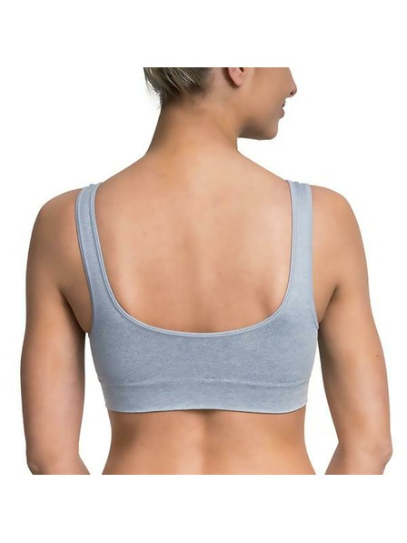 Bellinda EASY BRA - Damen Sportlicher BH ohne Bügel - grau