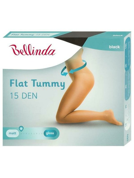 Bellinda Schwarze Strumpfhose für Frauen mit flachem Bauch BELLINDA Flat Tummy 15 DEN