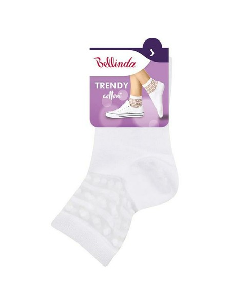 Bellinda Weiße Damensocken mit dekorativen Details Bellinda TRENDY COTTON SOCKS