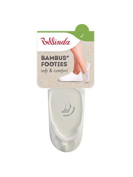 Bellinda Weiß Damen Bamboo Sehr niedrige Socken BELLINDA Bamboo Footie