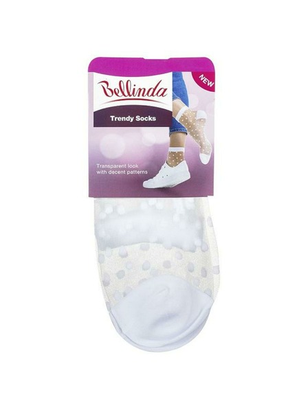 Bellinda Weiße gepunktete Damensocken aus Seide Bellinda TRENDY SOCKS