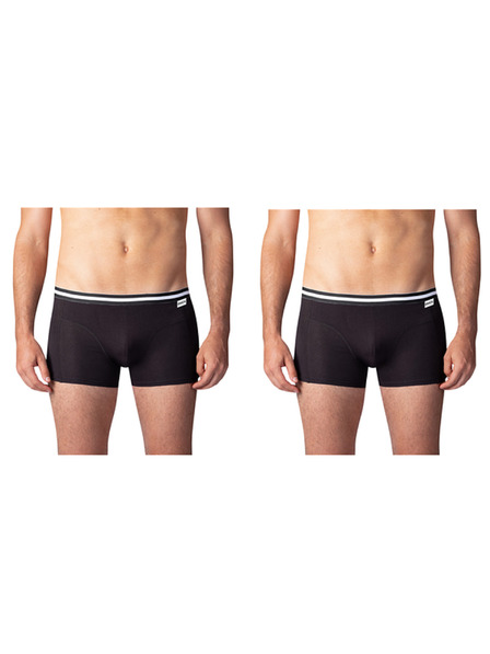 Bellinda Doppelpack Baumwoll-Boxershorts - Schwarz