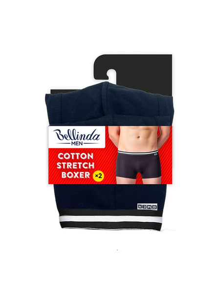 Bellinda Doppelpack Baumwoll-Boxershorts - Schwarz