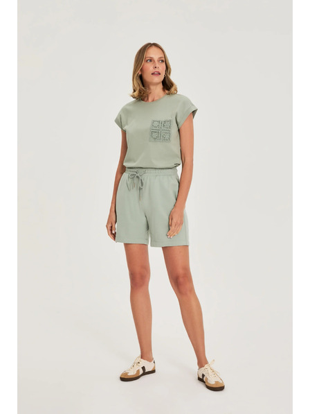 Moodo Baumwoll-Shorts olivgrün Moodo