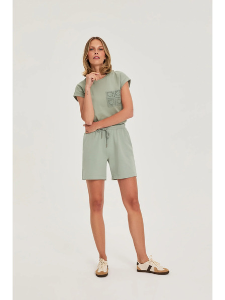 Moodo Baumwoll-Shorts olivgrün Moodo