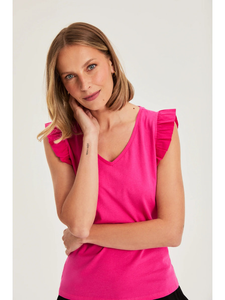 Moodo Baumwollbluse rosa Moodo