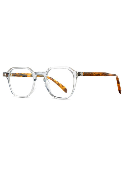 VEYREY VeyRey eckige Acetat-Sonnenbrille Mack transparenter Rahmen klare Gläser